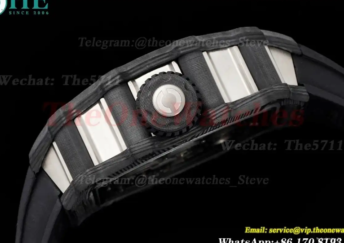 Rubber Skeleton strap Tourbillon With RM21-01 Black RMF Dial Transparent 0430